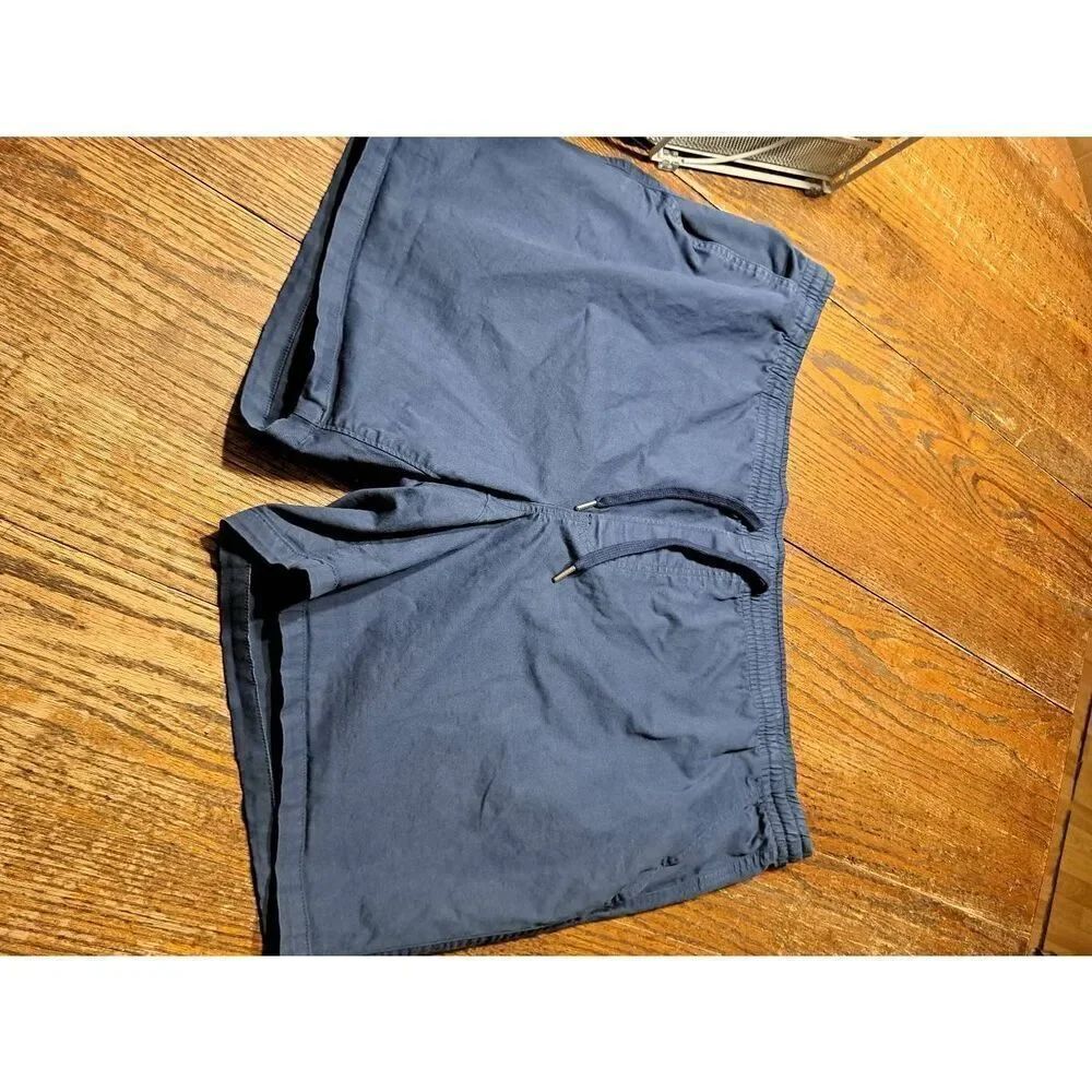 Lands' End Men's XXL Blue Casual Drawstring Shorts 44-46 w Pockets 11" Inseam